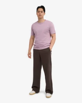 Bio-Jogginghose mit geradem Bein – Kaffeebraun