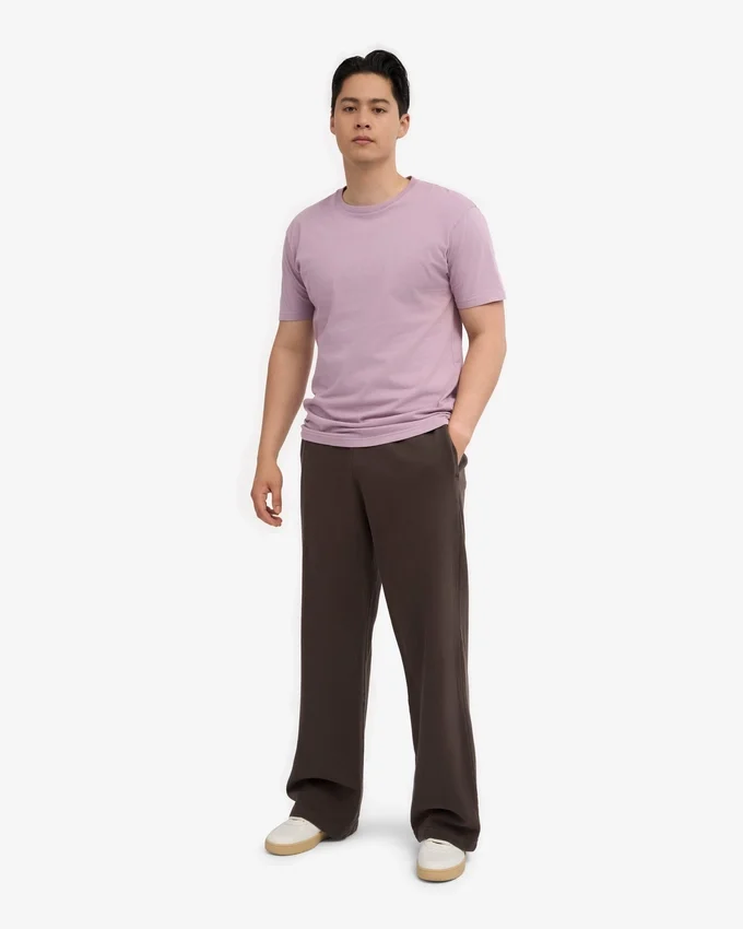 Bio-Jogginghose mit geradem Bein – Kaffeebraun