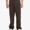 Bio-Jogginghose mit geradem Bein – Kaffeebraun