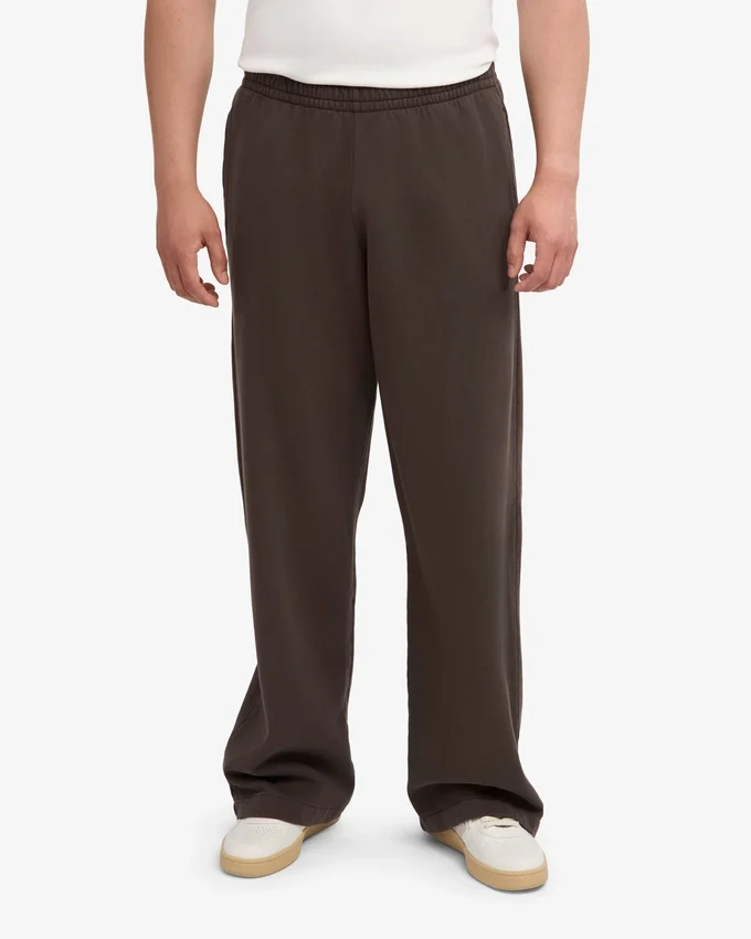Bio-Jogginghose mit geradem Bein – Kaffeebraun