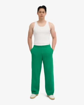 Bio-Jogginghose mit geradem Bein – Kellygrün