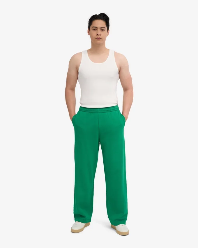 Bio-Jogginghose mit geradem Bein – Kellygrün