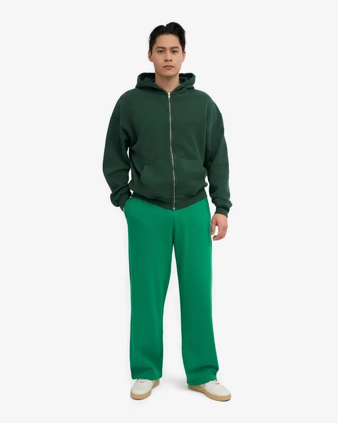 Bio-Jogginghose mit geradem Bein – Kellygrün