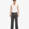 Bio-Jogginghose mit geradem Bein – Lavagrau