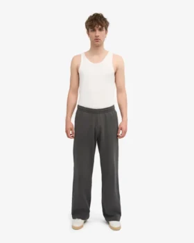 Bio-Jogginghose mit geradem Bein – Lavagrau