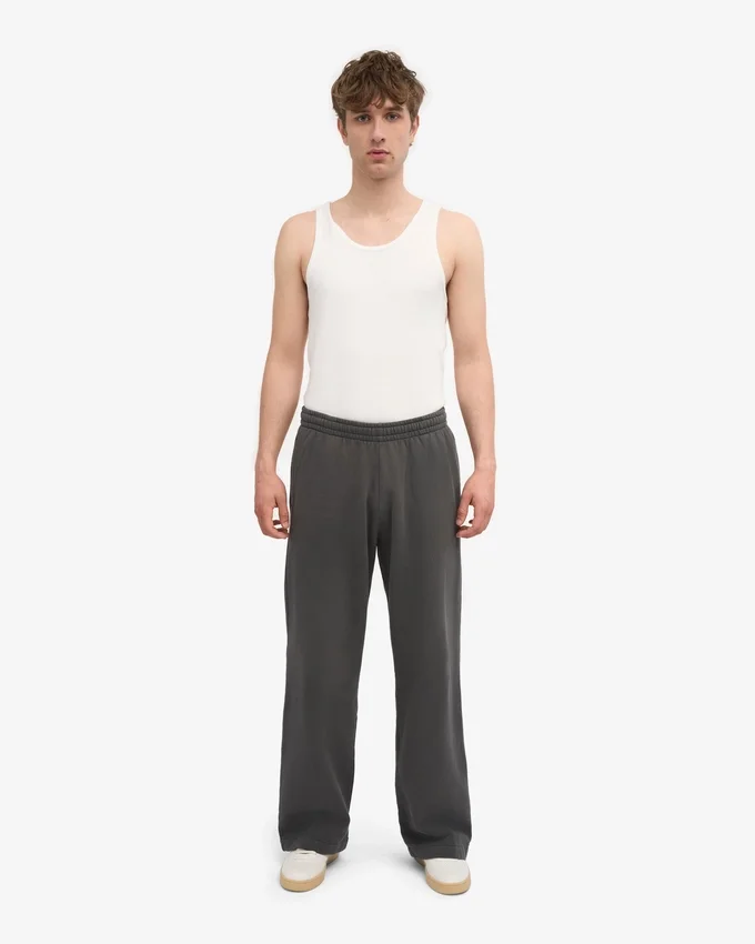 Bio-Jogginghose mit geradem Bein – Lavagrau