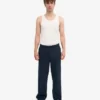 Bio-Jogginghose mit geradem Bein – Marineblau