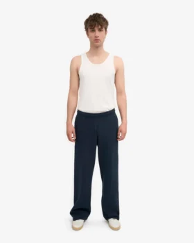 Bio-Jogginghose mit geradem Bein – Marineblau