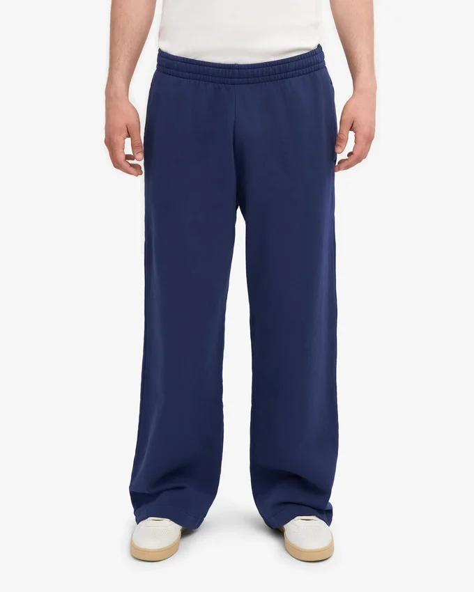 Bio-Jogginghose mit geradem Bein – Petrolblau