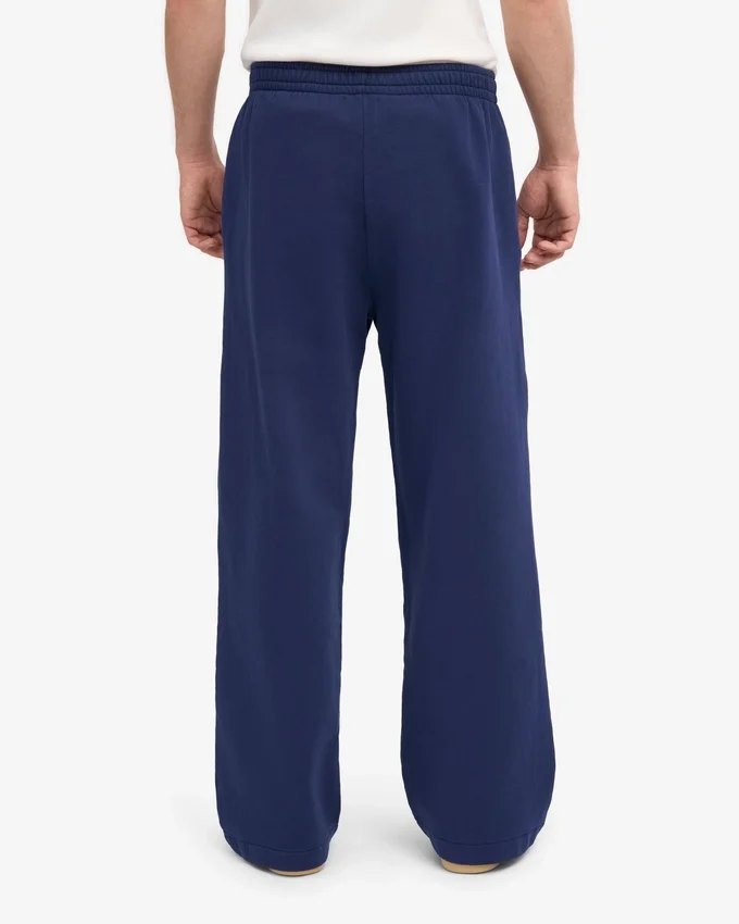 Bio-Jogginghose mit geradem Bein – Petrolblau