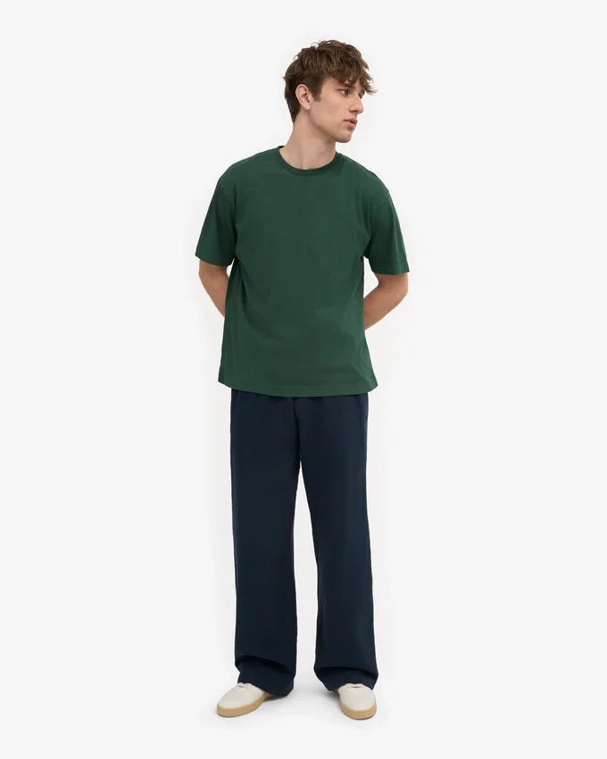 Bio-Jogginghose mit geradem Bein – Marineblau