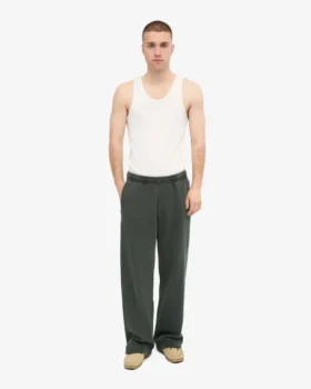 Bio-Jogginghose mit geradem Bein – Mitternachtsgrün