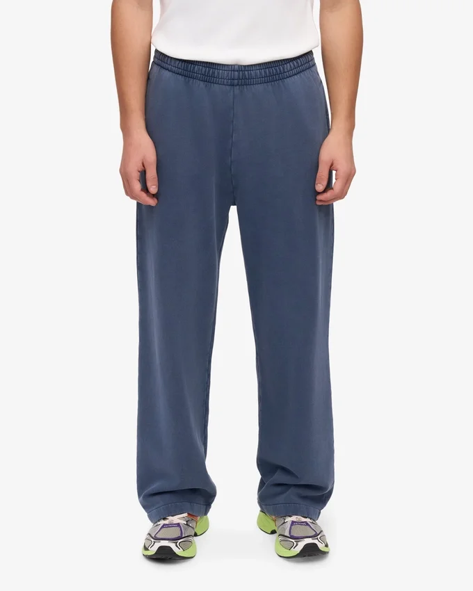Bio-Jogginghose mit geradem Bein – Neptunblau