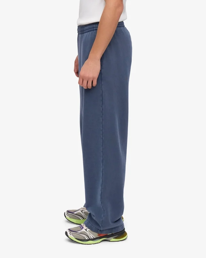 Bio-Jogginghose mit geradem Bein – Neptunblau