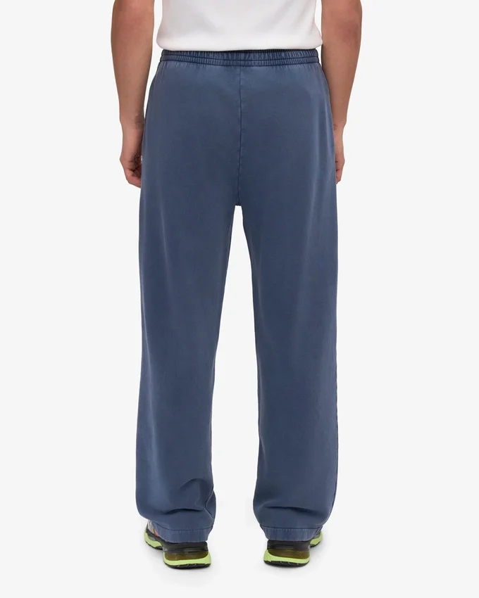 Bio-Jogginghose mit geradem Bein – Neptunblau