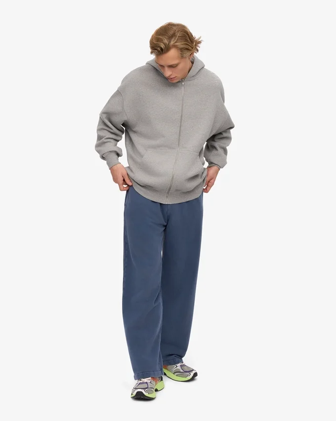 Bio-Jogginghose mit geradem Bein – Neptunblau