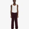 Bio-Jogginghose mit geradem Bein – Oxblood-Rot