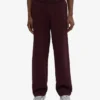 Bio-Jogginghose mit geradem Bein – Oxblood-Rot