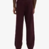 Bio-Jogginghose mit geradem Bein – Oxblood-Rot