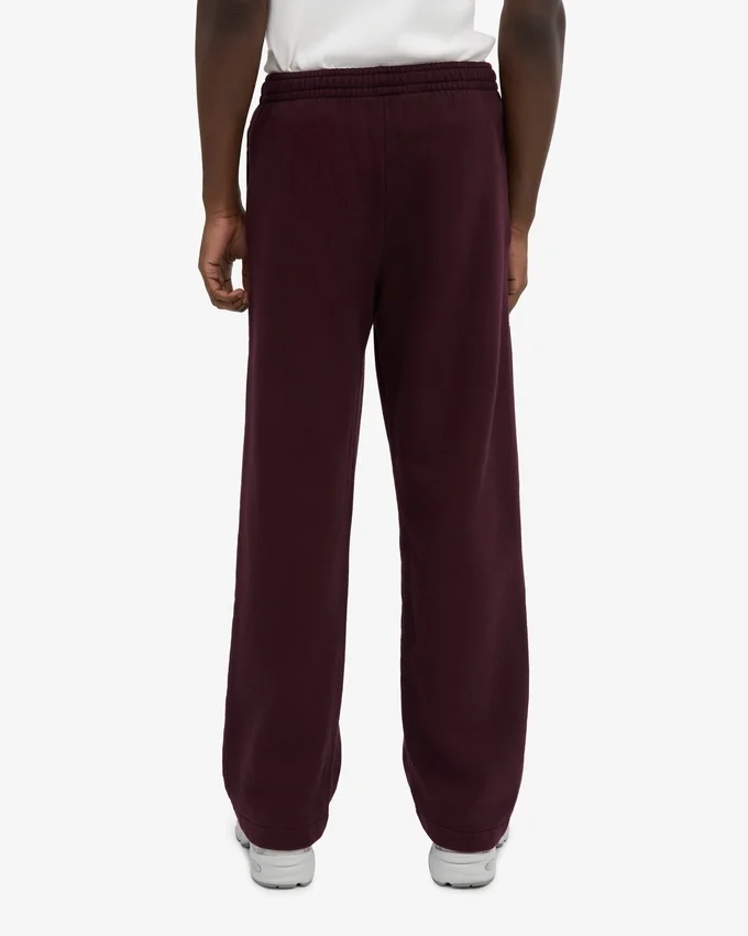 Bio-Jogginghose mit geradem Bein – Oxblood-Rot