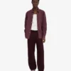 Bio-Jogginghose mit geradem Bein – Oxblood-Rot