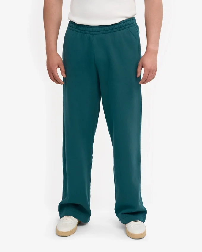 Bio-Jogginghose mit geradem Bein – Ozeangrün
