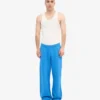 Bio-Jogginghose mit geradem Bein – Pazifikblau