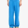 Bio-Jogginghose mit geradem Bein – Pazifikblau