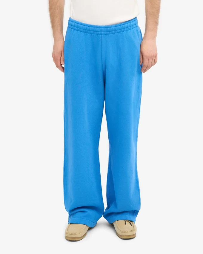 Bio-Jogginghose mit geradem Bein – Pazifikblau