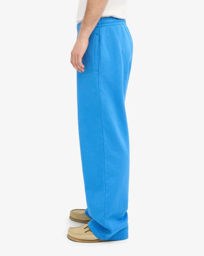Bio-Jogginghose mit geradem Bein – Pazifikblau