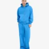 Bio-Jogginghose mit geradem Bein – Pazifikblau