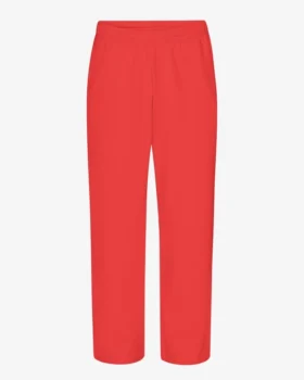 Bio-Jogginghose mit geradem Bein – Red Tangerine