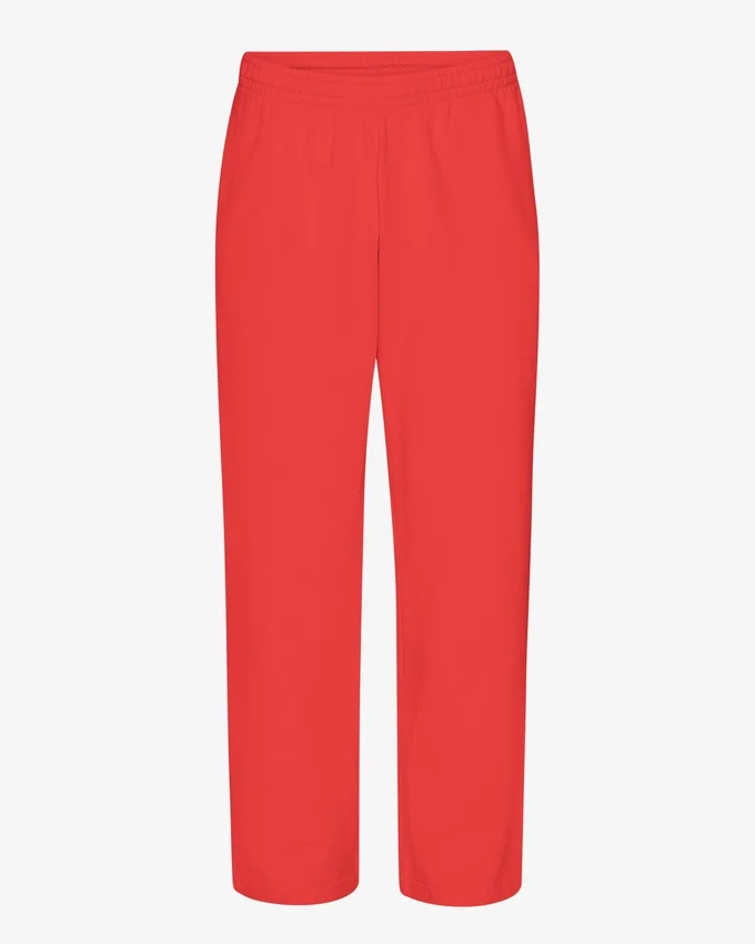 Bio-Jogginghose mit geradem Bein – Red Tangerine