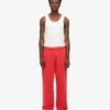 Bio-Jogginghose mit geradem Bein – Red Tangerine