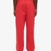 Bio-Jogginghose mit geradem Bein – Red Tangerine