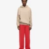 Bio-Jogginghose mit geradem Bein – Red Tangerine