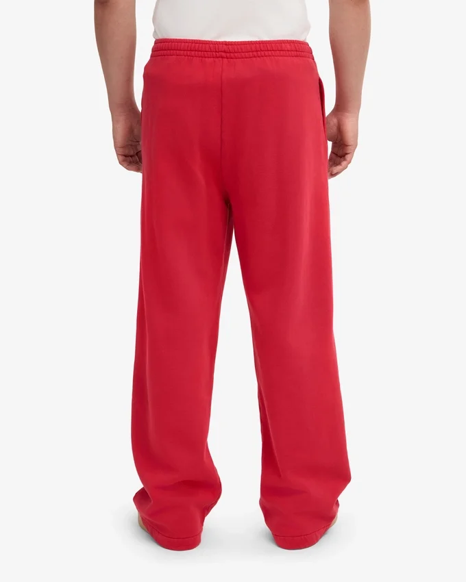 Bio-Jogginghose mit geradem Bein – Scharlachrot