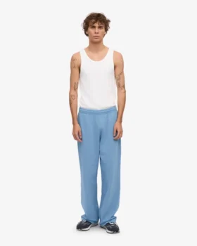 Bio-Jogginghose mit geradem Bein – Seaside-Blau