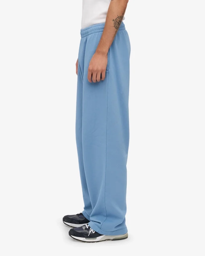 Bio-Jogginghose mit geradem Bein – Seaside-Blau