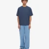 Bio-Jogginghose mit geradem Bein – Seaside-Blau
