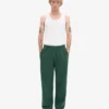 Bio-Jogginghose mit geradem Bein – Smaragdgrün