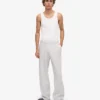 Bio-Jogginghose mit geradem Bein – Snow Melange