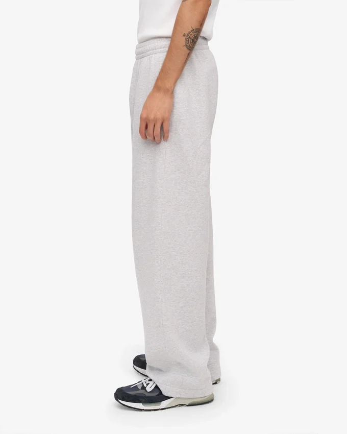 Bio-Jogginghose mit geradem Bein – Snow Melange