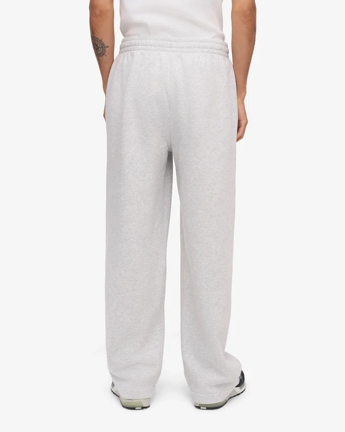 Bio-Jogginghose mit geradem Bein – Snow Melange