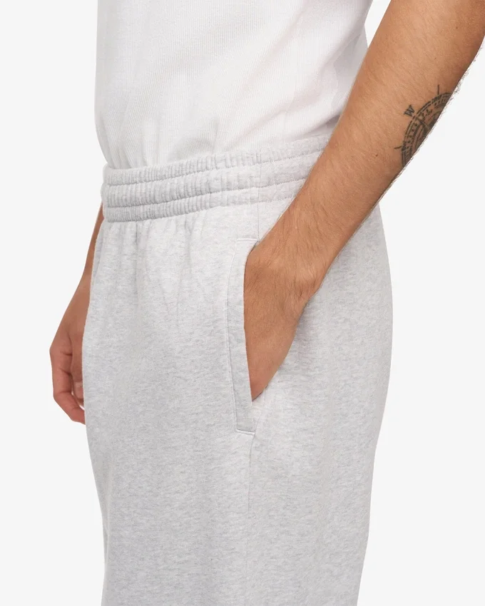 Bio-Jogginghose mit geradem Bein – Snow Melange