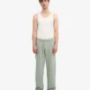 Bio-Jogginghose mit geradem Bein – Stahlblau