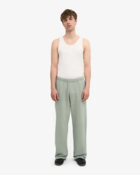 Bio-Jogginghose mit geradem Bein – Stahlblau