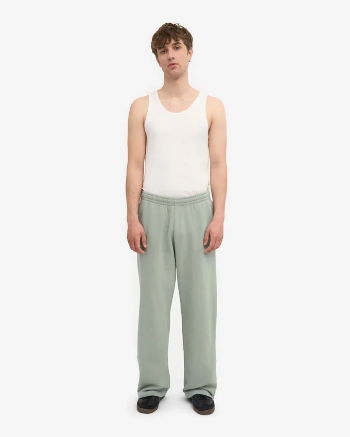 Bio-Jogginghose mit geradem Bein – Stahlblau