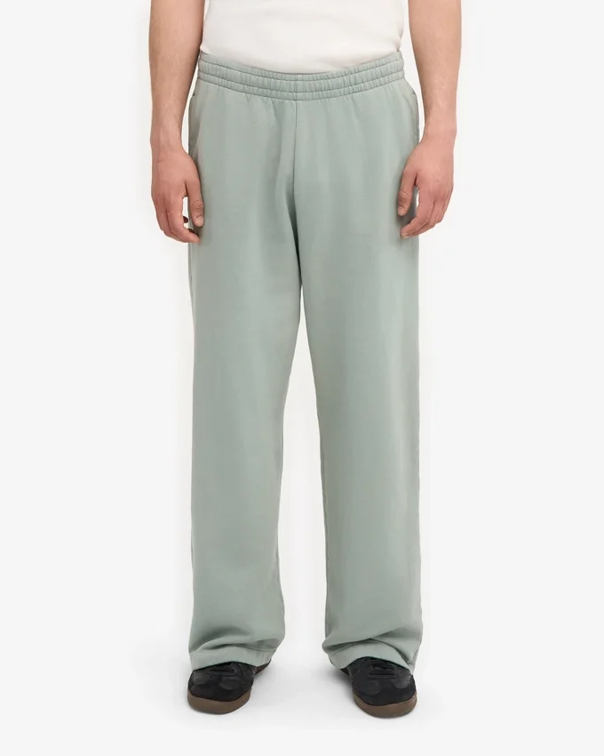 Bio-Jogginghose mit geradem Bein – Stahlblau