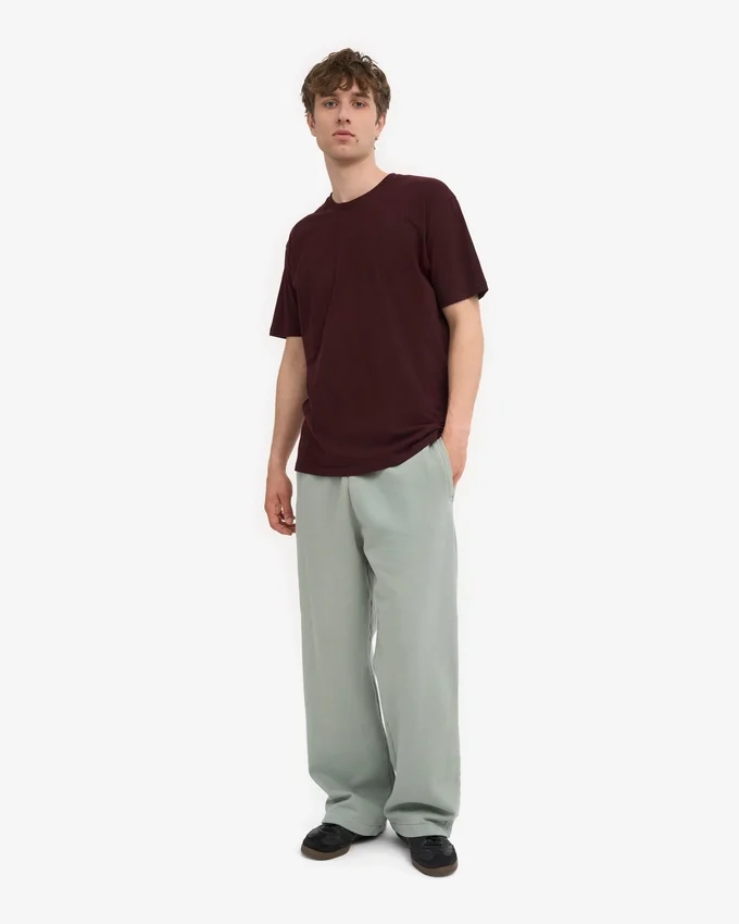 Bio-Jogginghose mit geradem Bein – Stahlblau